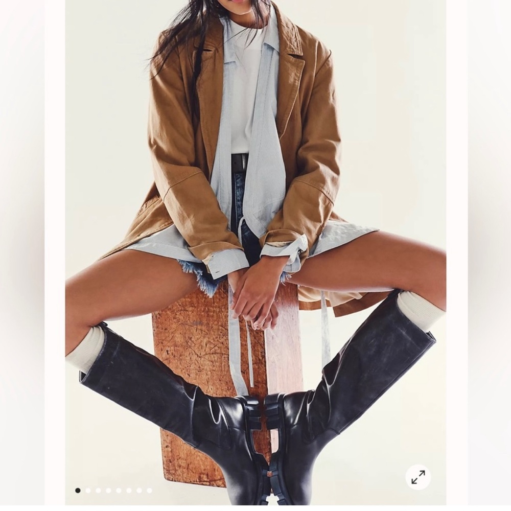 NWOB free people Brooks Leather Tall Boots